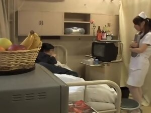 Naughty Japanese nurse drilled in hot medical fetish video