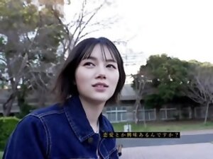 Three Asian guys fuck cute girl on cam